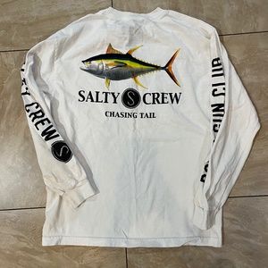 White Salty Crew Long Sleeve Tee Shirt